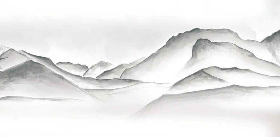 Papel pintado artístico Annecy entre lago y montañas GRIS