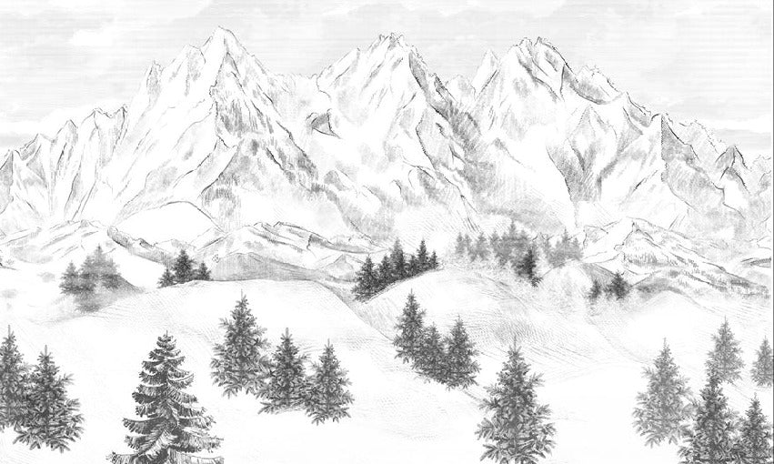 Tapete Berggipfel von Chamonix