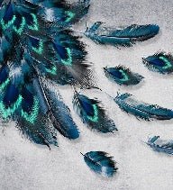 Carta da parati panoramica Flying Peacock