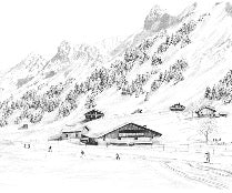 Papier peint Clusaz ski fond montagne Confins
