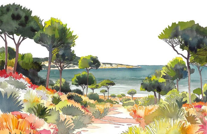 Panoramic summer air wallpaper