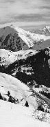 Tapete Berg schwarz und weiß les Aravis