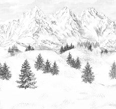 Tapete Berggipfel von Chamonix