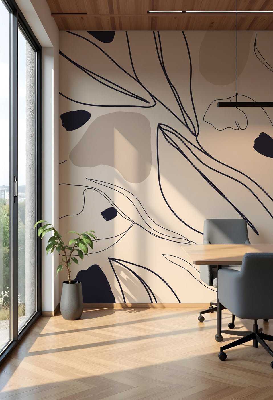 Papier peint design épuré nude, XXL, tendance