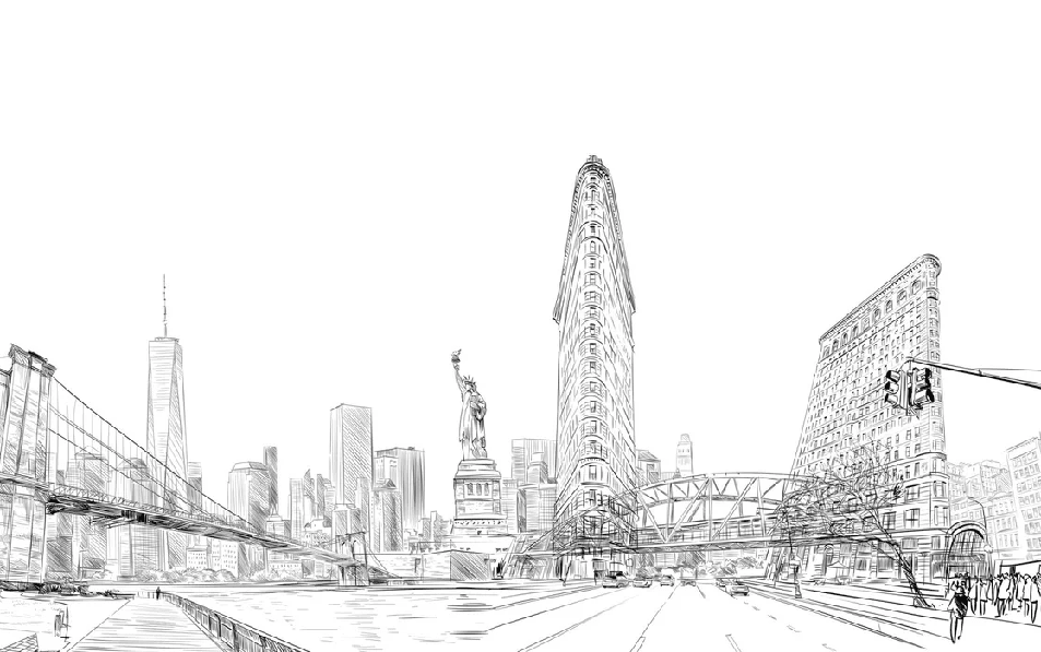 Papier peint architecture New York - Muralconcept