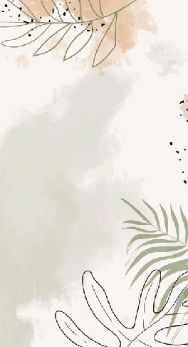 Panoramic watercolor plant wallpaper