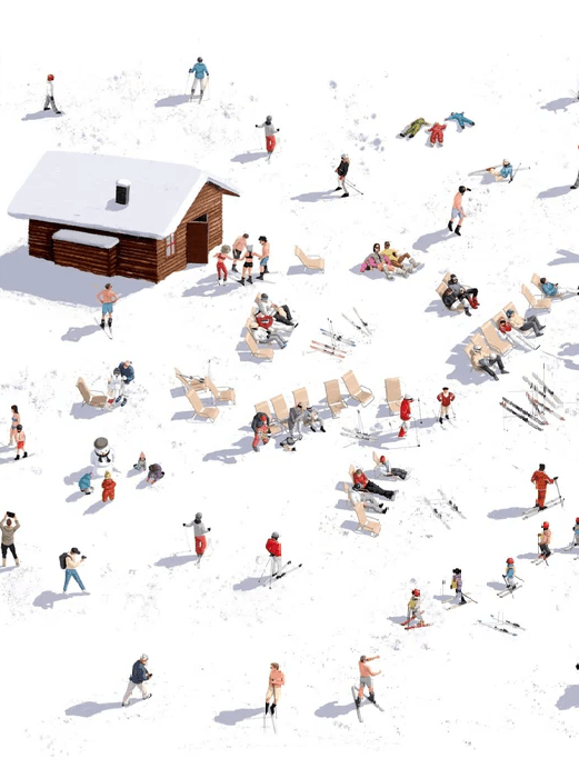 Panoramic après-ski wallpaper