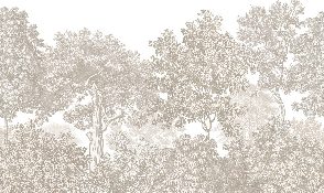 Tapete Landschaft Wald Ätzen beige