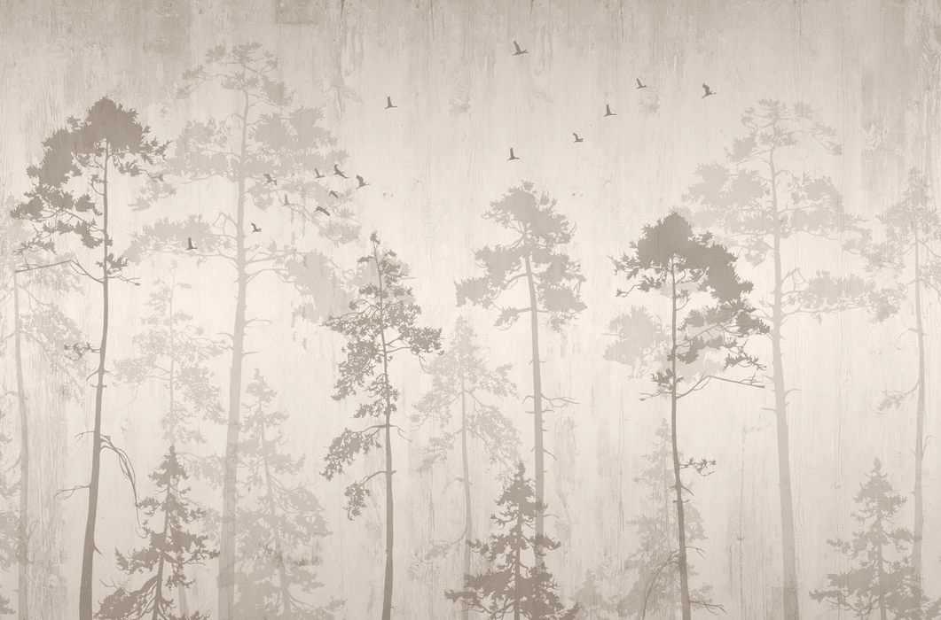 Papier peint toilette Forêt automnale - Muralconcept
