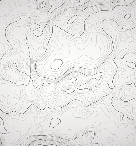 Papier peint ligne topographique - Noir et blanc - Muralconcept
