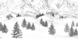 Papier peint montagne sommets de Chamonix - Muralconcept