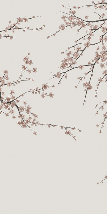 Papier peint panoramique Sakura beige