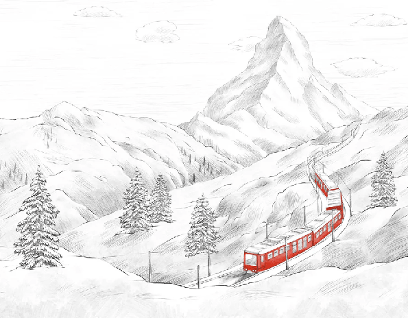Papier peint panoramique Mont Cervin - Muralconcept