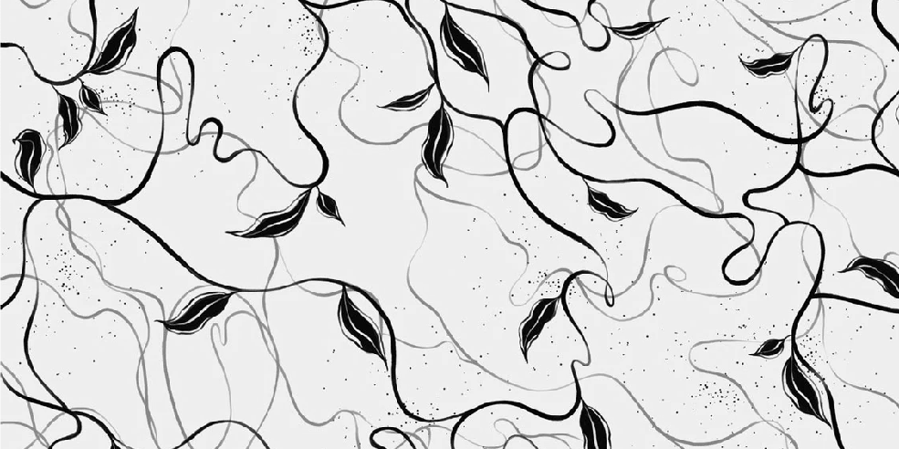 Papier peint végétal -  Lignes greige - Muralconcept