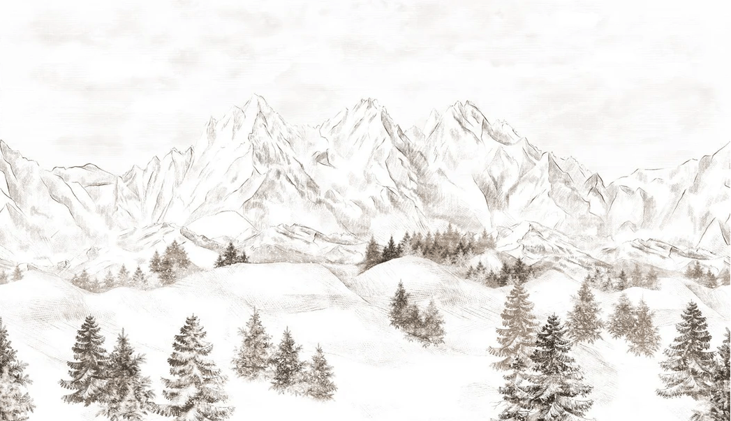 Papier peint montagne massif des Alpes