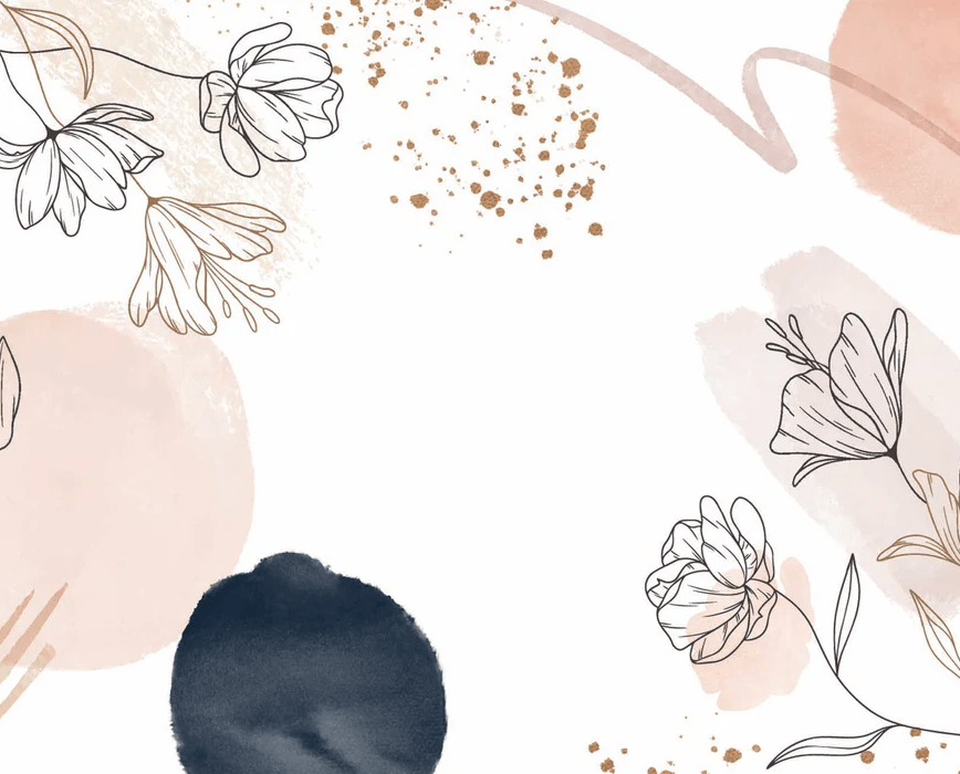 Papier peint formes et fleurs, XXL, tendance