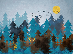 Inspiring Abstract Forest Wallpaper - Muralconcept