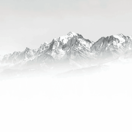Papier peint Mont Blanc dans la brume noir et blanc - Muralconcept