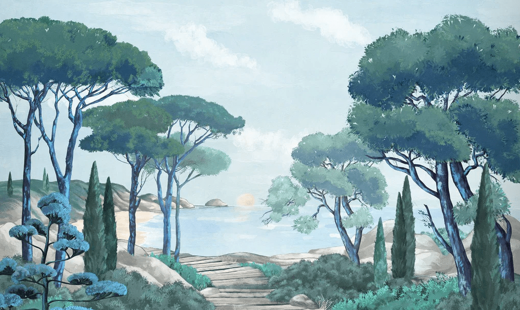 Papier peint balade dans les calanques - Muralconcept