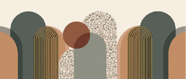 Tapete Art Deco Grafik Trend - Muralconcept