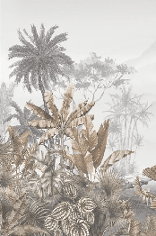 Papier peint tendance tropical sepia