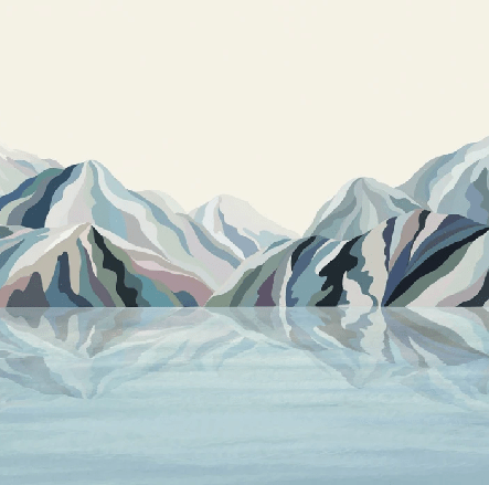 Papier peint Annecy arty blue, XXL, tendance