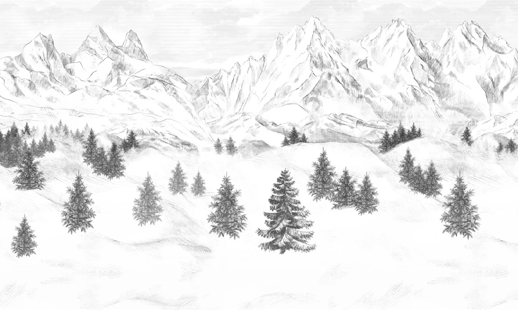 Papier peint Aiguilles d'Arves, XXL, tendance