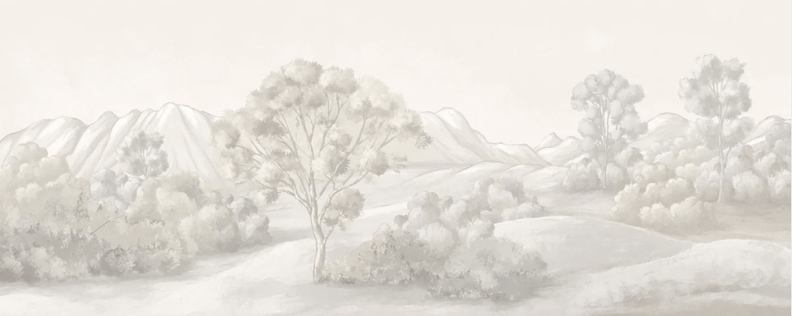 Tapete Poetische Landschaft Sepia - Muralconcept