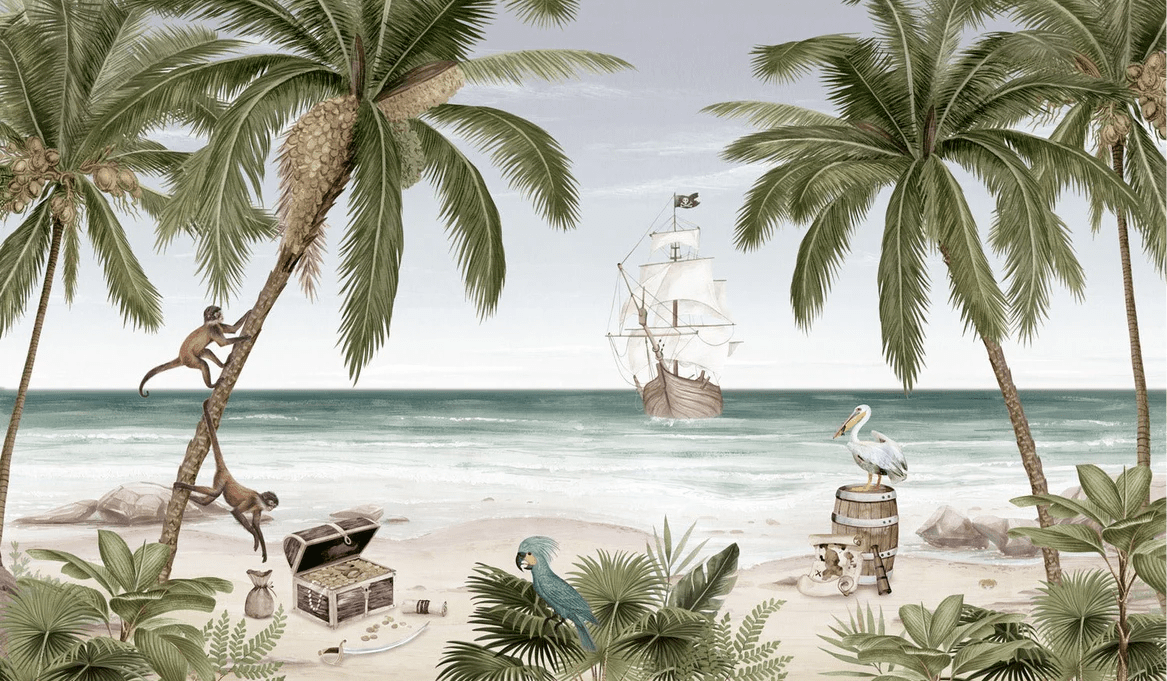 Papier peint la baie aux pirates - Muralconcept
