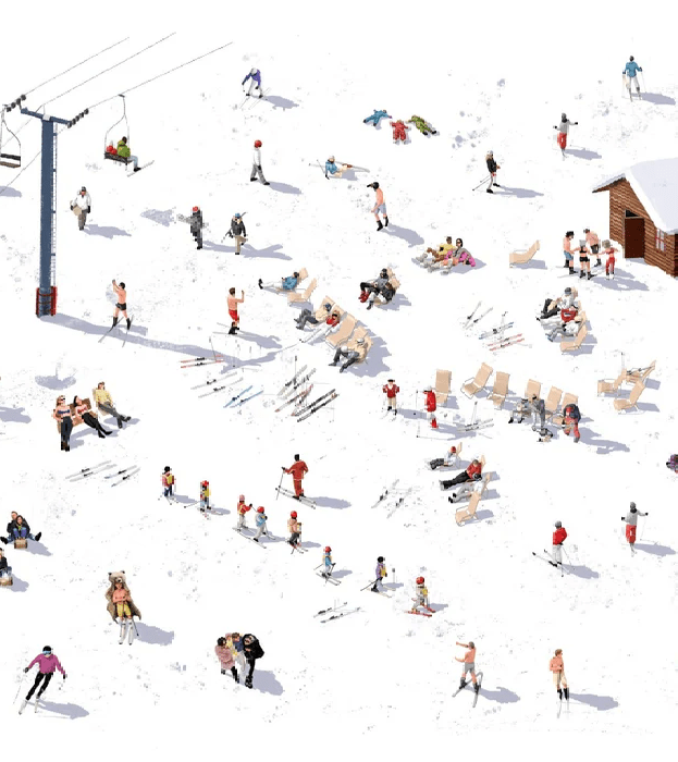 Après ski panoramic wallpaper