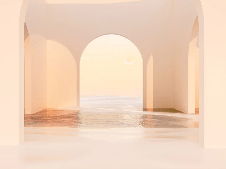 Panorama-Tapete Design sunset arch