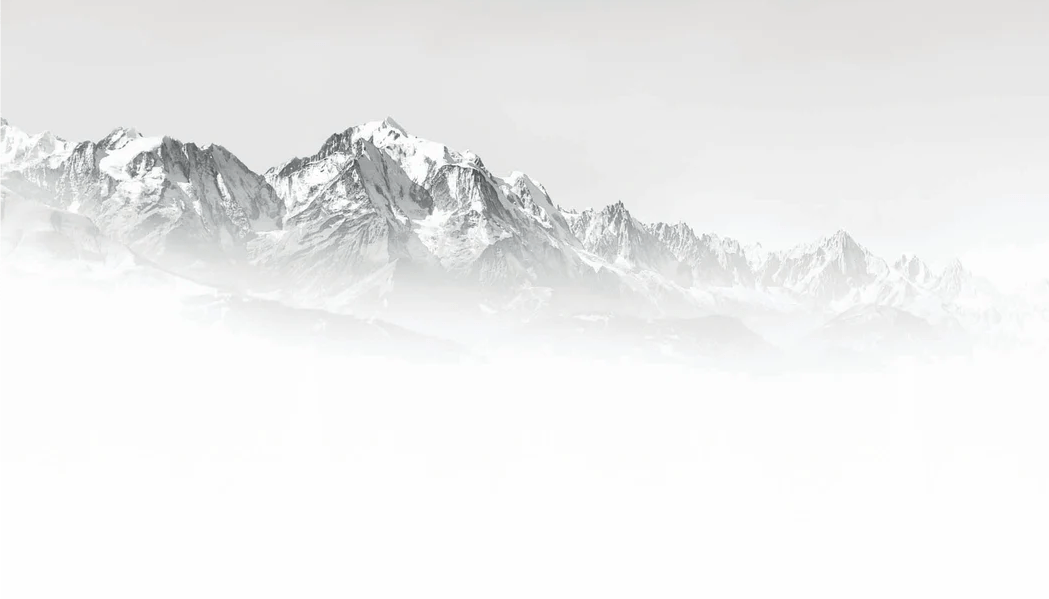 Mont Blanc in the Mist Wallpaper in Black and White