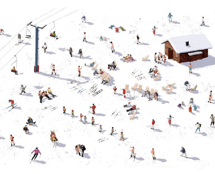 Après ski panoramic wallpaper