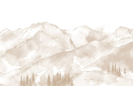 Panorama-Tapete Aravis Sepia - Muralconcept