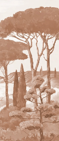 Papier peint balade dans les calanques terracotta - Muralconcept