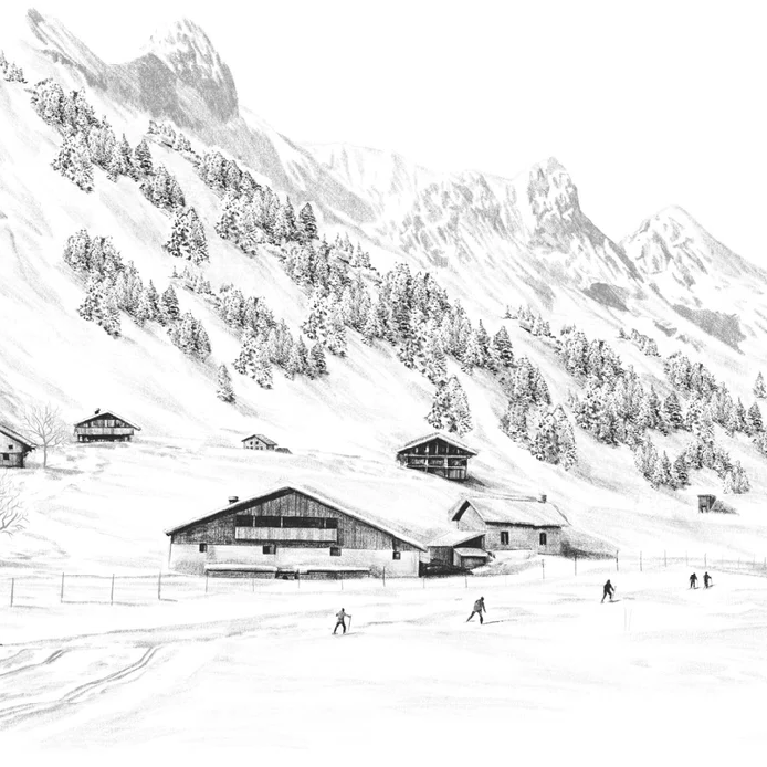 Wallpaper Clusaz ski fond montagne Confins, XXL, tendance