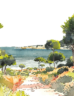 Summer air panoramic wallpaper