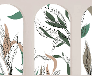 Papier peint flore architecturale - Muralconcept