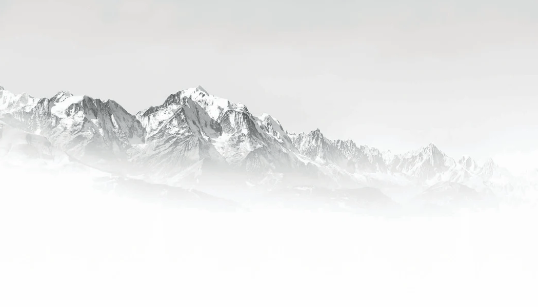 Mont Blanc in the Mist Black and White Wallpaper
