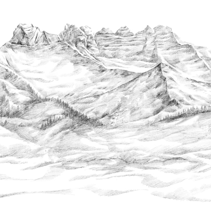 Swiss mountain wallpaper - Les Dents du Midi