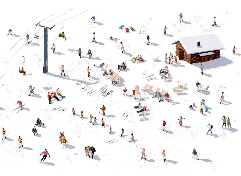 Papier peint panoramique après ski