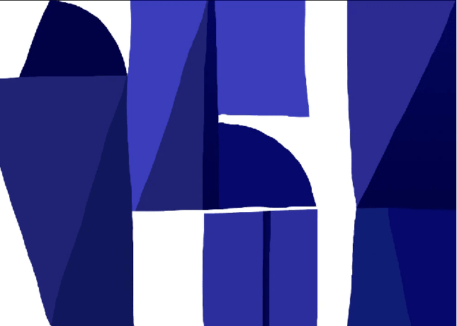Papier peint Memphis style bleu - Muralconcept