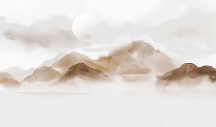 Wallpaper with misty mountains – Sepia glow