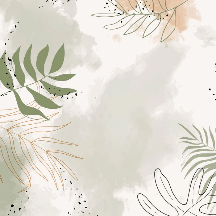 Panoramic vegetal watercolor wallpaper