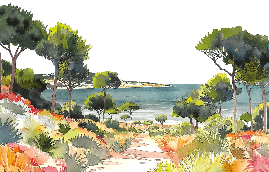 Summer air panoramic wallpaper