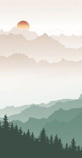 Terracotta mist mountain wallpaper
