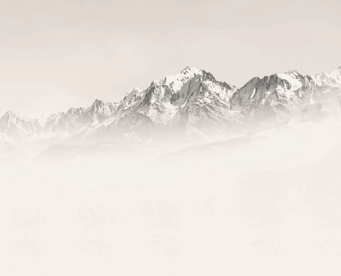 Papier peint Mont Blanc dans la brume sépia - Muralconcept