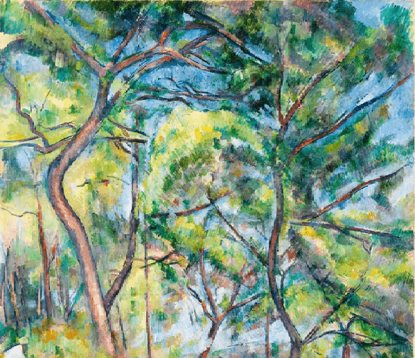 Papel pintado Bosque de pinos - Paul Cézanne