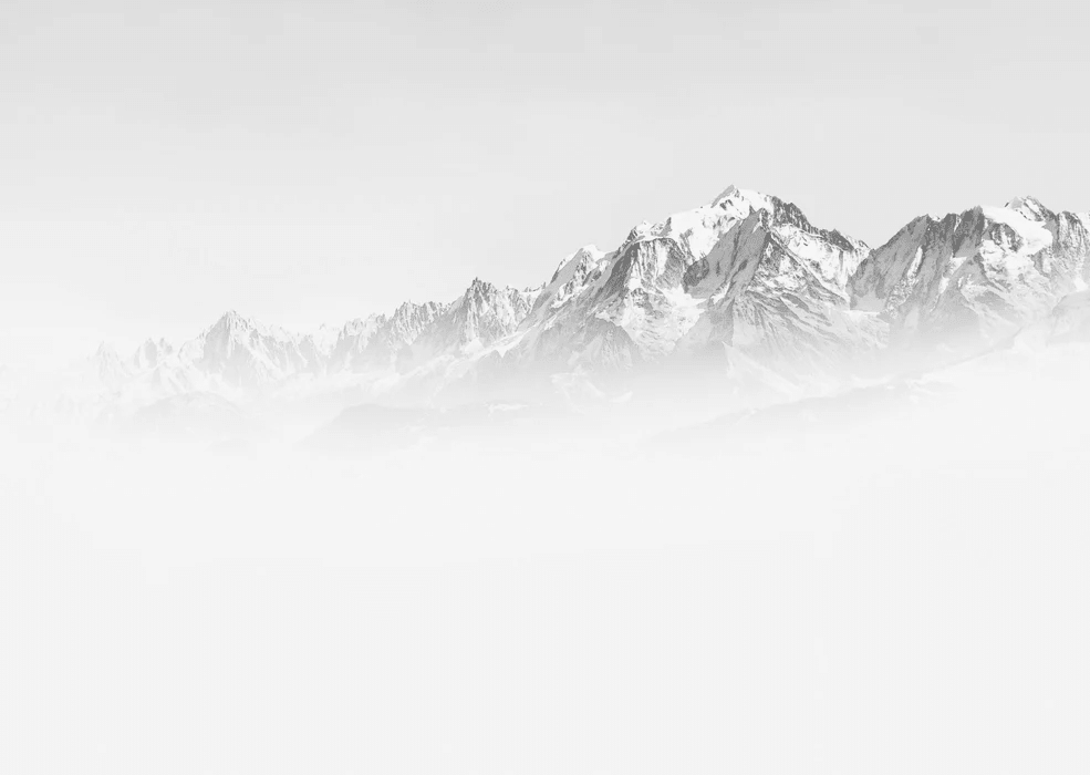 Papier peint matin brumeux Mont Blanc - Muralconcept