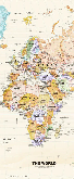 Papier peint original carte du monde, XXL, tendance